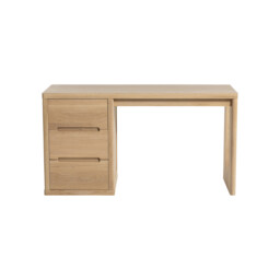 Olav Single Pedestal Desk 140x56x75cm, Neutral Oak - Barker & Stonehouse - thumbnail 3