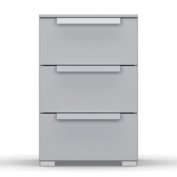 Frans 3 Drawer Bedside Table, Grey - Barker & Stonehouse - thumbnail 3