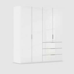 Atlanta 4 Door 3 Drawer Wardrobe 201Cm Height 223Cm Wood - Barker & Stonehouse