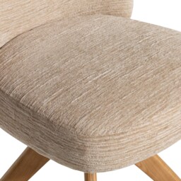 Topanga Swivel Dining Chair without Arm, Neutral Fabric - Barker & Stonehouse - thumbnail 4