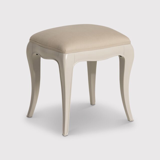 Calista Upholstered Stool, White Wood - Barker & Stonehouse - image 1