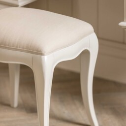 Calista Upholstered Stool, White Wood - Barker & Stonehouse - thumbnail 4