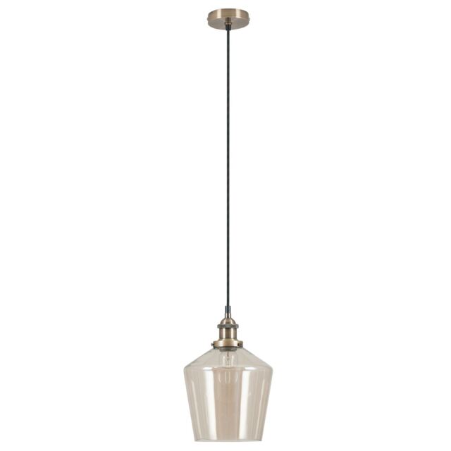 Antique Brass & Lustre Glass Pendant Light - Barker & Stonehouse - image 1
