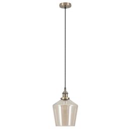 Antique Brass & Lustre Glass Pendant Light - Barker & Stonehouse - thumbnail 3