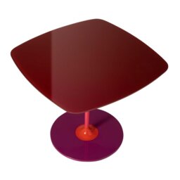 Kartell Thierry Side Table 50x50x40 Burgundy, Red Glass - Barker & Stonehouse - thumbnail 3