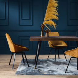 Beckton Leisure Swivel Dining Chair, Yellow Velvet - Barker & Stonehouse - thumbnail 3