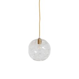 Glass Bubble Pendant Light, Gold Metal - Barker & Stonehouse