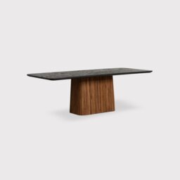 Old Java Trinidad Pedestal Dining Table 240Cm, Teak Wood - Barker & Stonehouse