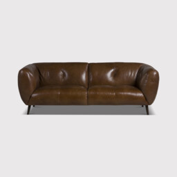 Chicago 2.5 Seater Sofa, Brown Leather - Barker & Stonehouse