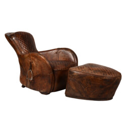 Timothy Oulton Saddle Accent Chair, Brown Leather - Barker & Stonehouse - thumbnail 4