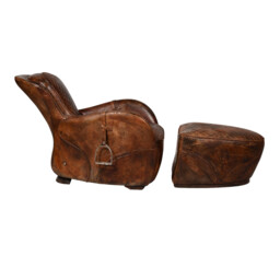 Timothy Oulton Saddle Accent Chair, Brown Leather - Barker & Stonehouse - thumbnail 6