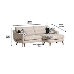 Myers Lounger Sofa, Neutral Fabric - Barker & Stonehouse - thumbnail 3
