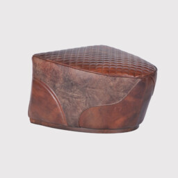 Timothy Oulton Saddle Footstool Leather - Barker & Stonehouse