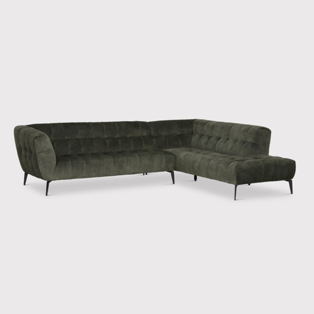 Azalea Corner Group Chaise Right Corner Sofa, Green Fabric - Barker & Stonehouse - image 1