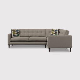 Orla Kiely Ebben Lhf Corner Sofa, Grey Fabric - Barker & Stonehouse - thumbnail 1