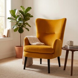 Marcy Armchair, Yellow Fabric - Barker & Stonehouse - thumbnail 2