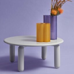 Kartell Undique Mas Side Table 85x85x30 Grey, Round Wood - Barker & Stonehouse - thumbnail 2