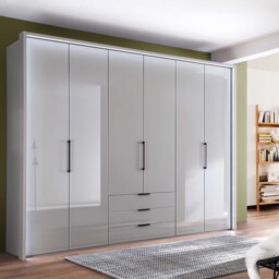 Templin 2000 6 Glss Door Combi Wardrobe, Grey - Barker & Stonehouse - thumbnail 2