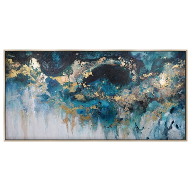Metallic Storm Picture Art, Blue Canvas - Barker & Stonehouse - image 1