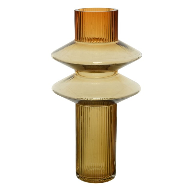 Citrine Tiered Vase, Yellow Glass - Barker & Stonehouse - image 1