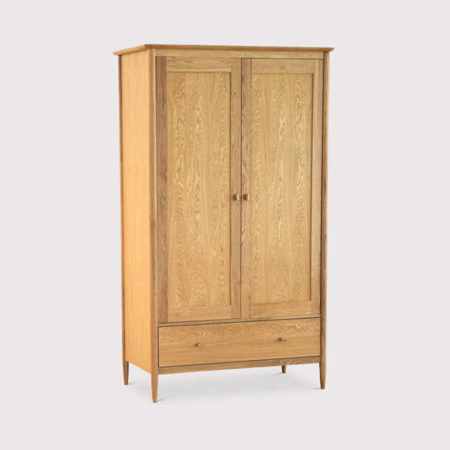 Ercol Teramo 2 Door Wardrobe, Brown Oak - Barker & Stonehouse - image 1
