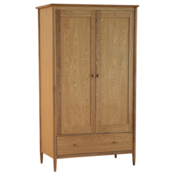 Ercol Teramo 2 Door Wardrobe, Brown Oak - Barker & Stonehouse - thumbnail 3