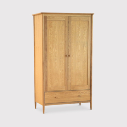 Ercol Teramo 2 Door Wardrobe, Brown Oak - Barker & Stonehouse - thumbnail 1