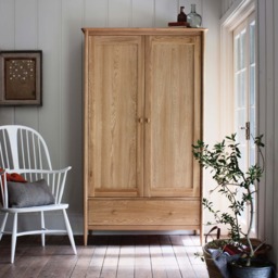 Ercol Teramo 2 Door Wardrobe, Brown Oak - Barker & Stonehouse - thumbnail 2