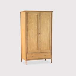 Ercol Teramo 2 Door Wardrobe, Brown Oak - Barker & Stonehouse