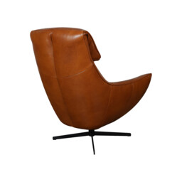 Grantham Swivel Armchair, Brown Leather - Barker & Stonehouse - thumbnail 6