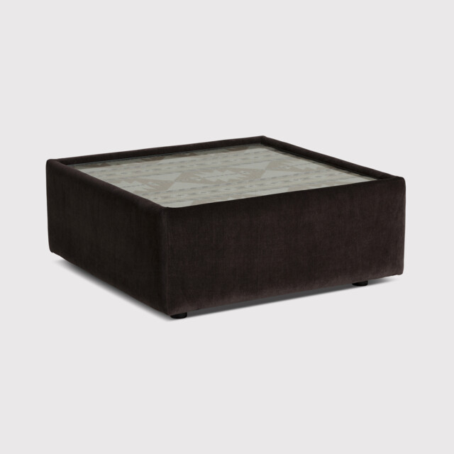 Bosham Square Glass Top Table, Brown - Barker & Stonehouse - image 1