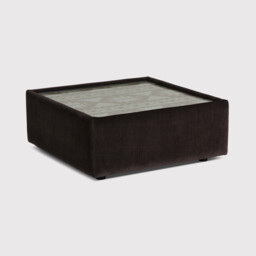 Bosham Square Glass Top Table, Brown - Barker & Stonehouse