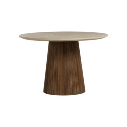 Jett Round Dining Table 120x120x78cm, Round, Neutral Wood - Barker & Stonehouse - thumbnail 2