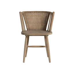 Montpellier Dining Chair 55x57x77cm, Brown Rattan - Barker & Stonehouse - thumbnail 3