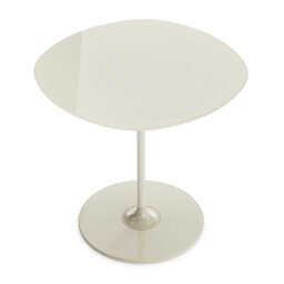 Kartell Thierry Side Table 45x45x45 White, Round Glass - Barker & Stonehouse - thumbnail 4