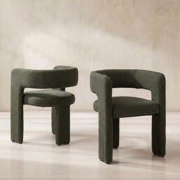 Koda Dining Chair, Green Fabric - Barker & Stonehouse
