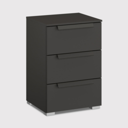 Frans 3 Drawer Bedside Table, Black - Barker & Stonehouse - thumbnail 1