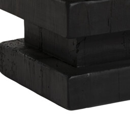 Wicken Stool 35x35x40cm, Black Wood - Barker & Stonehouse - thumbnail 4