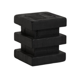 Wicken Stool 35x35x40cm, Black Wood - Barker & Stonehouse - thumbnail 5
