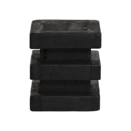 Wicken Stool 35x35x40cm, Black Wood - Barker & Stonehouse - thumbnail 2