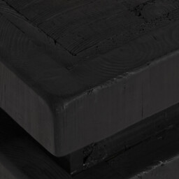 Wicken Stool 35x35x40cm, Black Wood - Barker & Stonehouse - thumbnail 3