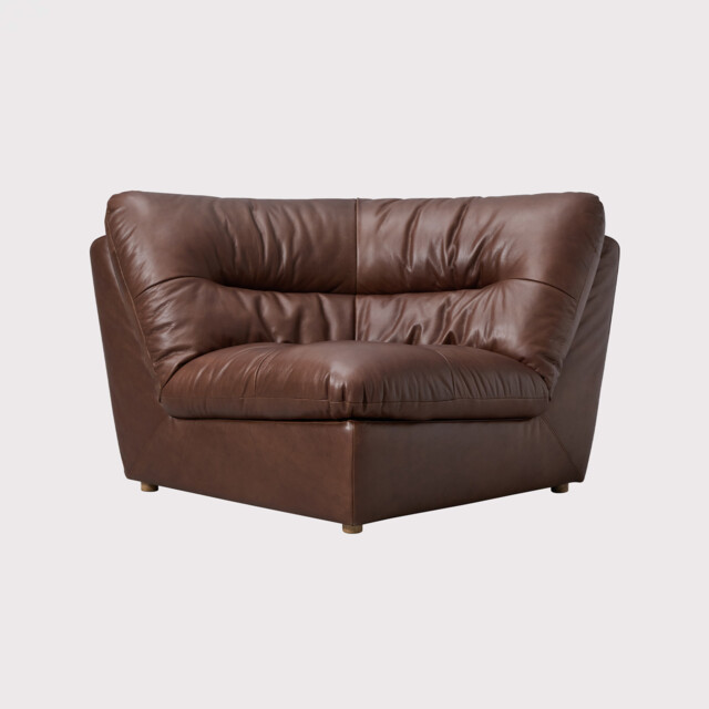 Timothy Oulton Lush Sectional Corner Modular Sofa, Brown Leather - Barker & Stonehouse - image 1
