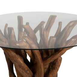 Whinfell Round Dining Table 160cm, Round, Brown Glass - Barker & Stonehouse - thumbnail 6