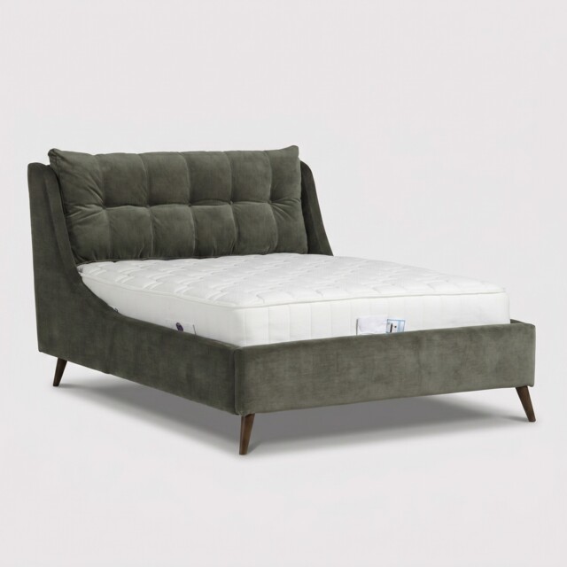 Raul King Size Bed Frame Dusk Spruce, Green Fabric - Barker & Stonehouse - image 1