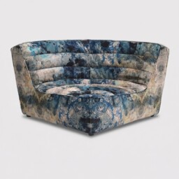 Timothy Oulton Shabby Sectional Corner Modular Sofa, Blue Fabric - Barker & Stonehouse