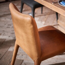 Timothy Oulton Fibi Dining Chair, Brown Leather - Barker & Stonehouse - thumbnail 5