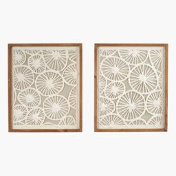 Set of 2 Paper Cut Out Wall Art, Neutral - Barker & Stonehouse - thumbnail 1