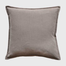 Taupe Border Cushion, Square Polyester - Barker & Stonehouse