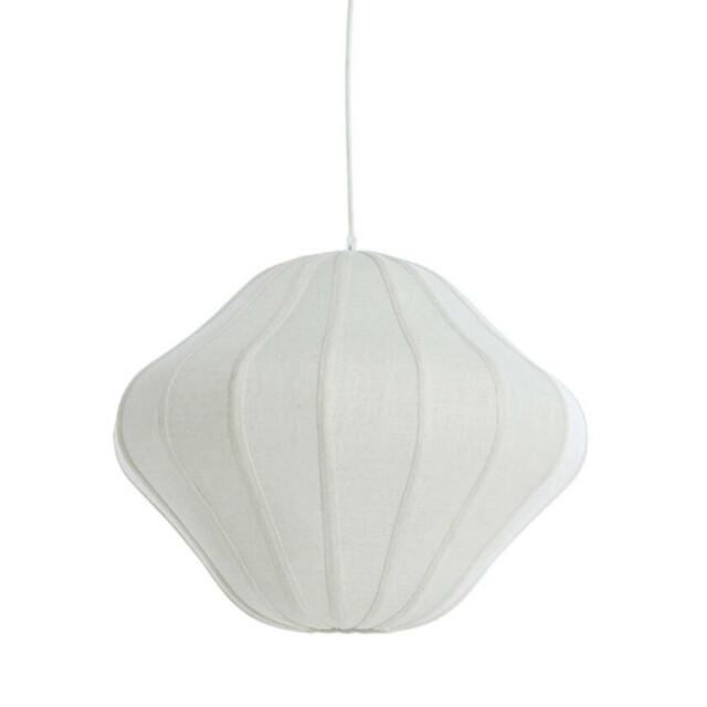 Large White Linen Pendant Light - Barker & Stonehouse
