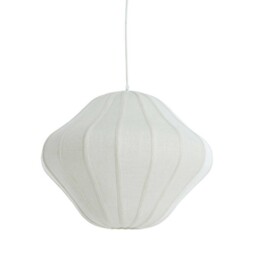 Large White Linen Pendant Light - Barker & Stonehouse
